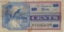 U.S. Military Payment Certificate - Series 661 - Ten Cents 10c - Fine to Very Fine