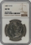 1887-O Morgan Silver Dollar Coin NGC AU-58 - Borderline Uncirculated