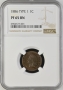 1886 Type 1 Proof Indian Head Cent Coin - NGC PF-65 Brown