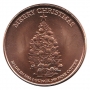 1 oz Copper Round - Christmas Series - Snowman Design