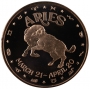 1 oz Aries Copper Round from the Zodiac Series