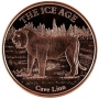 1 oz Copper Round - Ice Age Series - Cave Lion Design