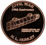 1 oz Copper Round - Civil War Series - H.L. Hunley Design
