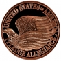 1 oz Copper Round - Pledge of Allegiance Design
