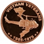 1 oz Copper Round - Vietnam Veterans Design