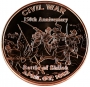 1 oz Copper Round - Civil War Series - Battle of Shiloh Design