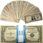 Pack Of 100 Mixed Silver Certificates - F-XF Condition!