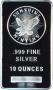 10 oz Silver Bar - Sunshine Minting - (Mint Mark SI™)